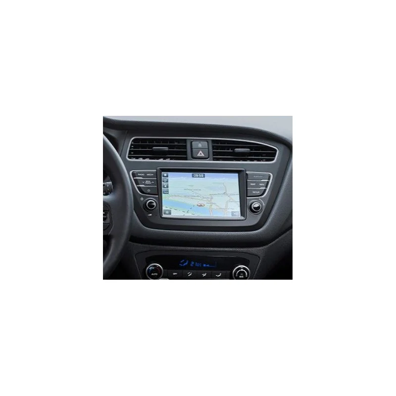 Marco radio Hyundai i20 2018 2020 Modelos con interruptor de luces de emergencia cuadrado.