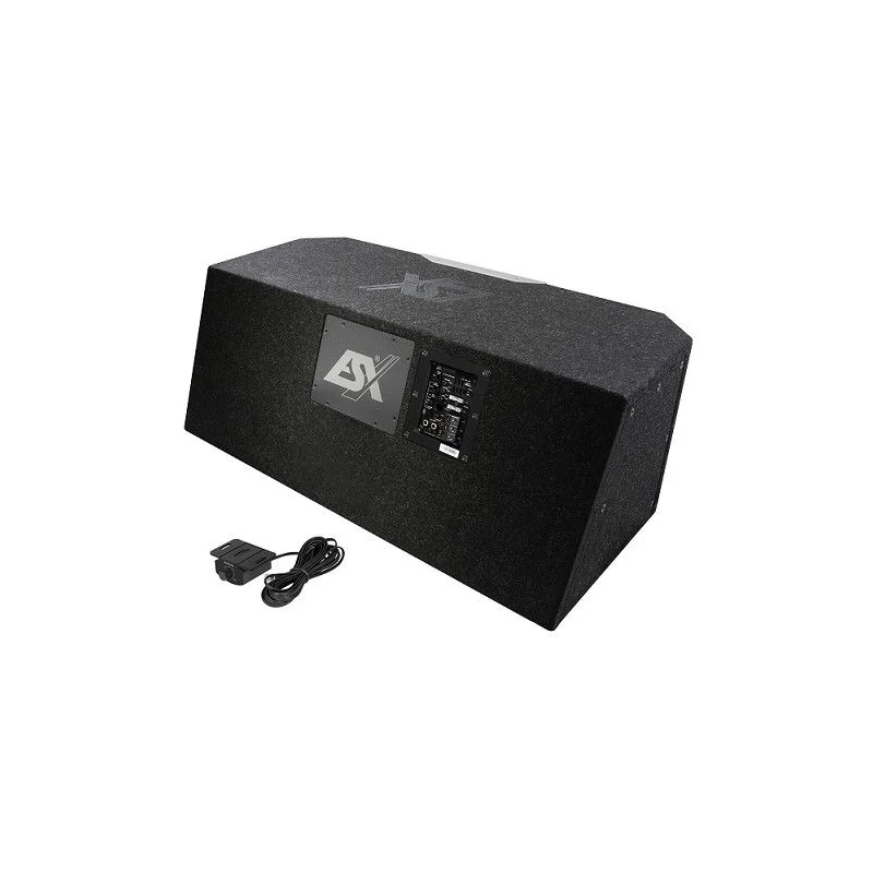 ESX Audio DBX208BPA, caja activa con subwoofer doble, Potencia RMS 400W, 8", con tapa, sistema bandpass
