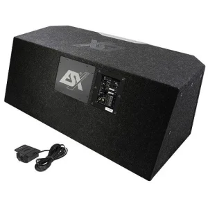 ESX Audio DBX208BPA, caja activa con subwoofer doble, Potencia RMS 400W, 8", con tapa, sistema bandpass