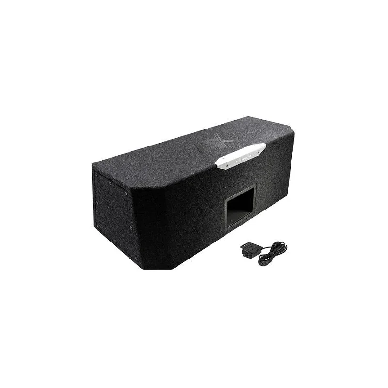 ESX Audio DBX208BPA, caja activa con doble subwoofer, 20cm, sin tapa, sistema bandpass