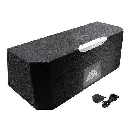 ESX Audio DBX208BPA, caja activa con subwoofer doble, 8", con tapa, sistema bandpass