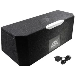 ESX Audio DBX208BPA, caja activa con subwoofer doble, 8", con tapa, sistema bandpass