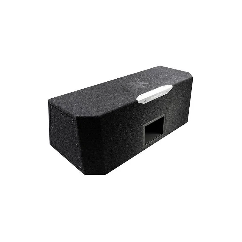 ESX Audio DBX208BPQ, caja con doble subwoofer, Potencia RMS 400W, 8", sistema bandpass, sin tapa