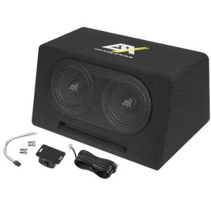 ESX Audio DBX206A, subwoofer doble auto amplificado, 2x16,5cm, con caja Bass Reflex
