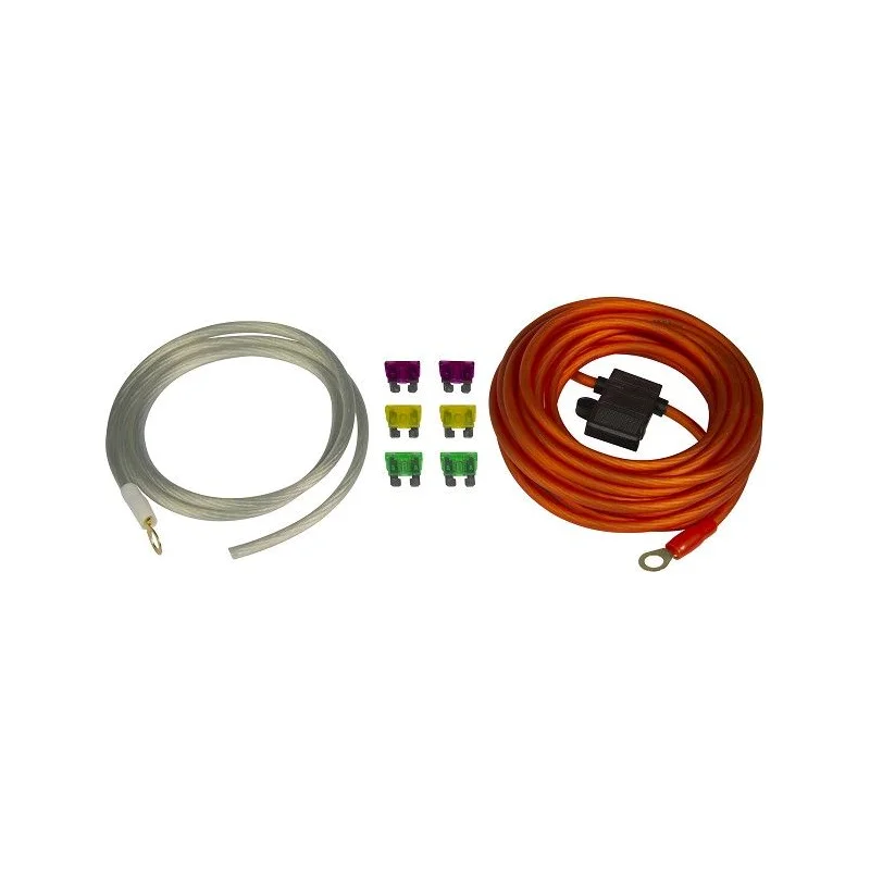 Musway MW6.5KIT, cableado instalación amplificador, 6mm² x 5 metros
