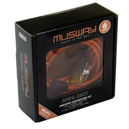 Musway MW6.3, Kit instalación amplificador, 6mm² x 3 metros