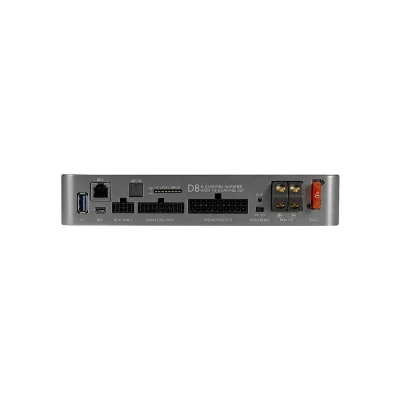 Musway D8V4, amplificador de 8 canales, clase D, conexiones