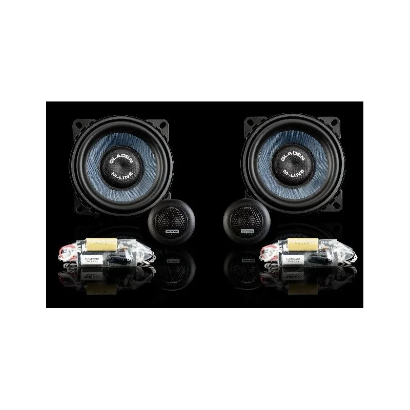 Gladen Audio M 100G2 juego de altavoces de 4", con 2 vías separadas
