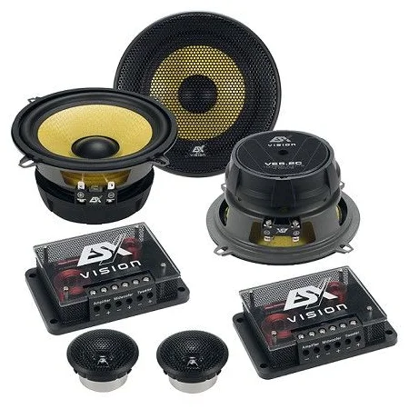 ESX Audio VE5.2C, sistema vías separadas, medios de 5,25", tweeters 25mm
