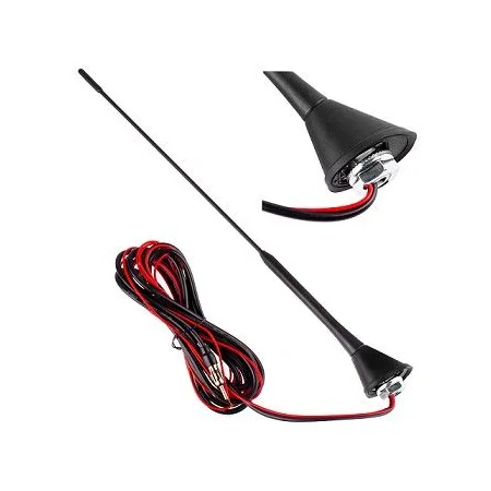 Antena de techo trasera, 40cm, universal con amplificador