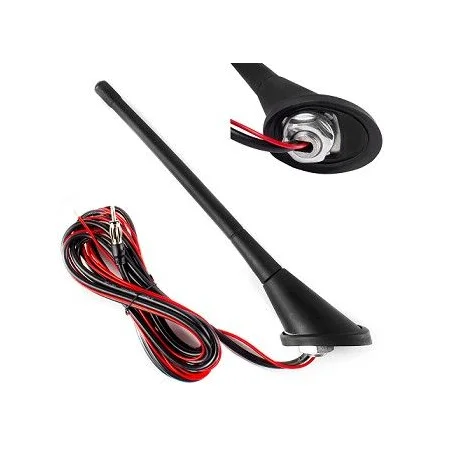 Antena de techo trasera, 18cm, universal con amplificador