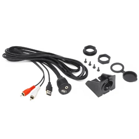 Hertz HMA USB AUX IN cable extensión jack water proof de 2m para radio marino