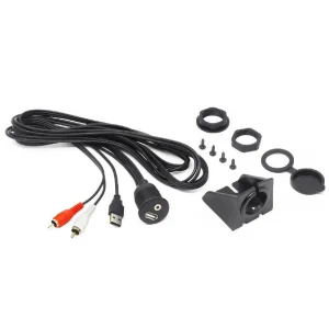 Hertz HMA USB AUX IN cable extensión jack water proof de 2m para radio marino