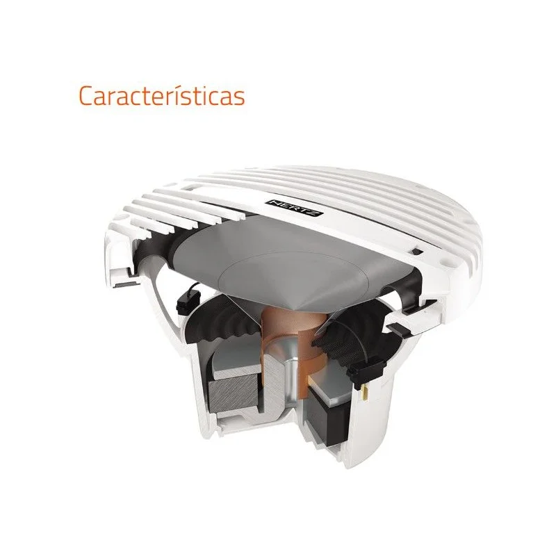 Subwoofer marino Hertz HMS 10 B4 LD W/C, resistente al agua, la salitre y a los rayos UV.
