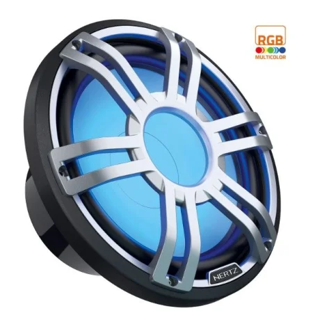 Subwoofer marino Hertz HMS 10 S4 LD G de 10", rejilla sport color gris