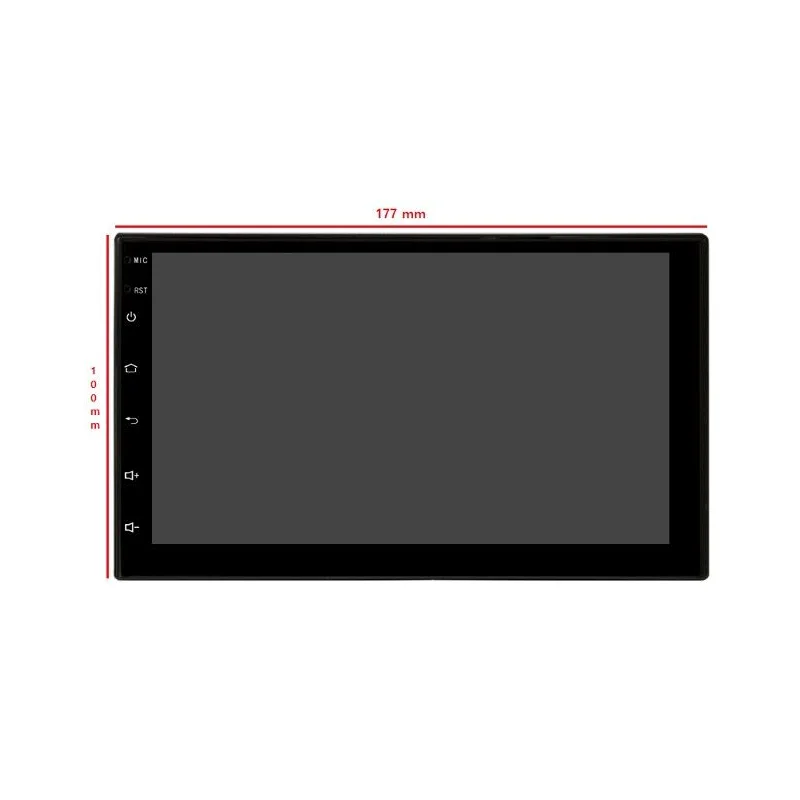 Medidas radio navegador para coche con Carplay y Android Auto