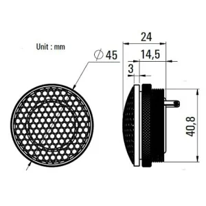 Blam Audio T25MG, medidas de tweeter de 1"