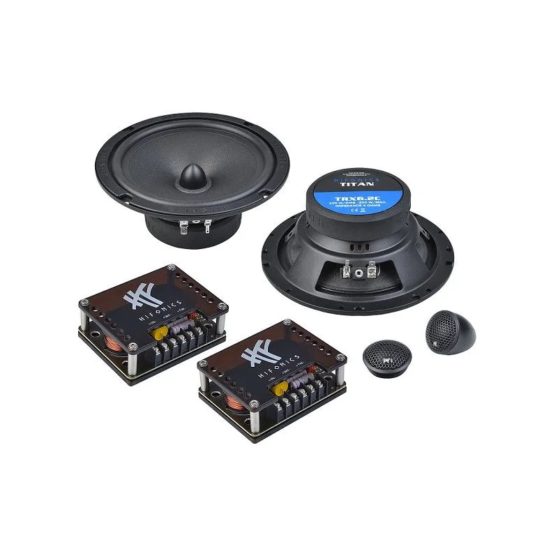 Hifonics TRX6.2C, altavoces 6,5", 2 vías, potencia máx. 200W