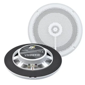 ESX Audio VMS62W, altavoces marinos, 16,5 cm, coaxiales, color blanco