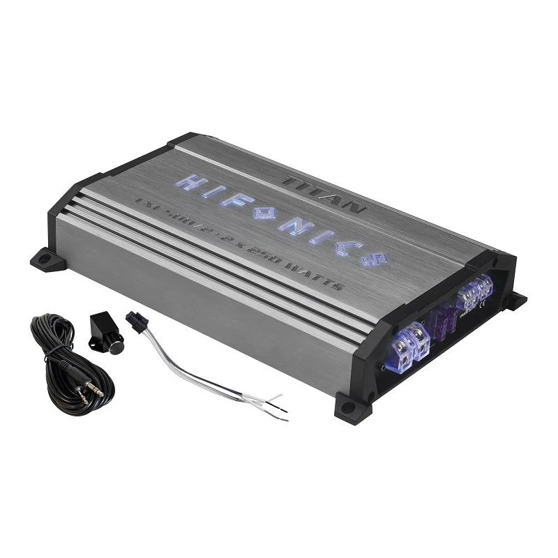Hifonics TXE500/2, amplificador clase A/B, 2 canales, compacto