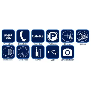 Características de marco con kit instalación para Nissan X Trail, Qashqai (2015 2018) y Rogue (2014 2017)