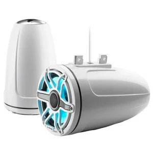 JL Audio M6 770ETXv3 Gw S GwGw i, altavoces marinos cerrados con iluminación LED, rejilla blanca clásica