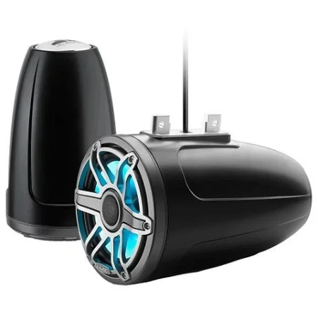 JL Audio M6 770ETXV3 SB S GMTI I, altavoces marinos cerrados con iluminación LED, rejilla deportiva de titanio