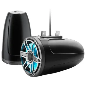JL Audio M6 770ETXV3 SB S GMTI I, altavoces marinos cerrados con iluminación LED, rejilla deportiva de titanio
