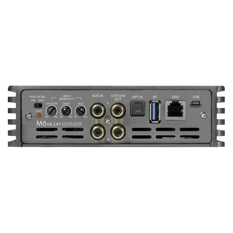 Musway M6v4 24V, amplificador de 6 canales y DSP de 8 canales, 24 V.