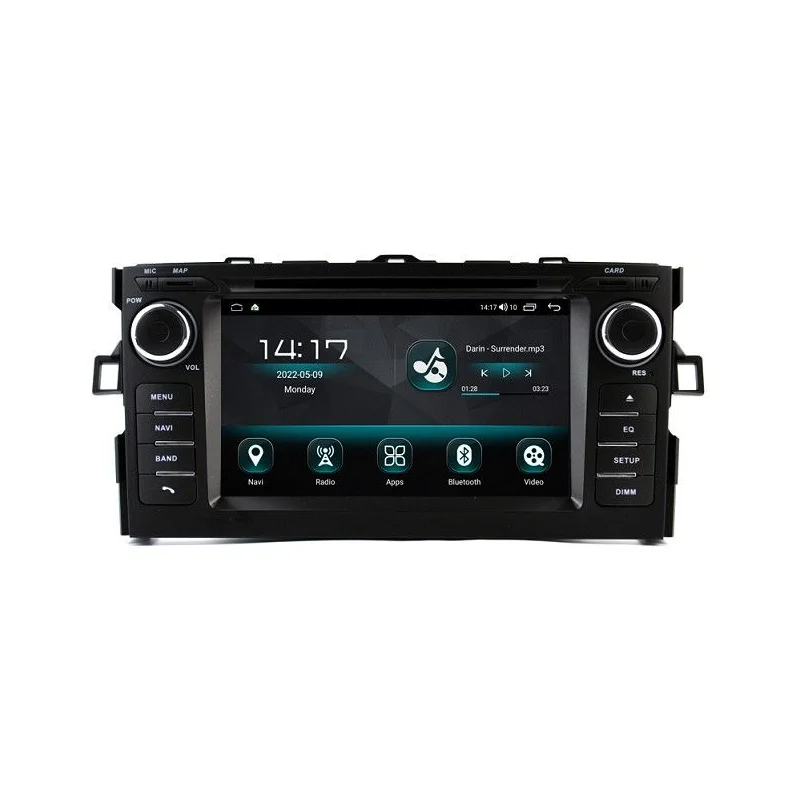Radio navegador Toyota Auris 2007 2012, Toyota Corolla 2012 2013, memoria RAM 4G DDR3, ROM 64G
