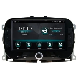 Radio navegador Fiat 500, año 2016 2019, Carplay inalámbrico