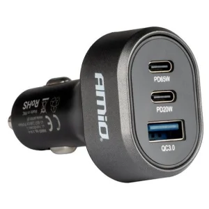 Cargador rápido USB y USB C 12/24V, 85W