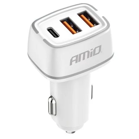 Cargador de coche rápido 1xUSB C, 2xUSB 12/24V, 32W