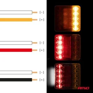 Esquema piloto LED trasero para remolques