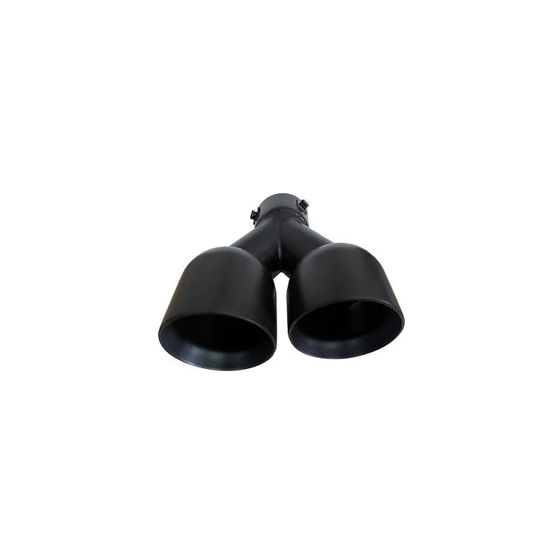 ACT COL NG7, cola de escape doble de 89mm, universal, color negro mate