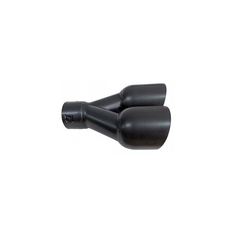 ACT COL NG6, cola de escape con doble salida, para lado izquierdo, negro mate