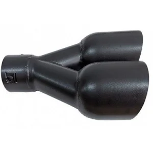ACT COL NG6, cola de escape con doble salida, para lado izquierdo, negro mate