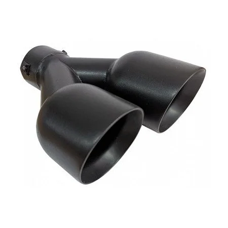 ACT COL NG6, cola de escape con salida doble de 89mm, color negro mate