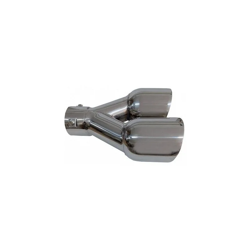 ACT COL 5061, cola de escape con dos salidas, universal, acero inox, para lado derecho
