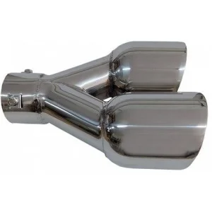 ACT COL 5061, cola de escape con dos salidas, universal, acero inox, para lado derecho