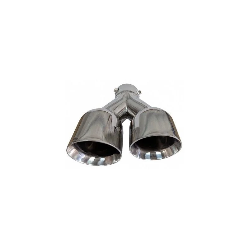 ACT COL 5061, cola de escape doble en acero inox, 89mm de diámtero