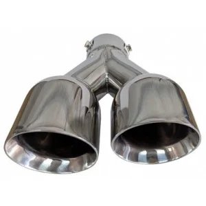 ACT COL 5061, cola de escape doble en acero inox, 89mm de diámtero