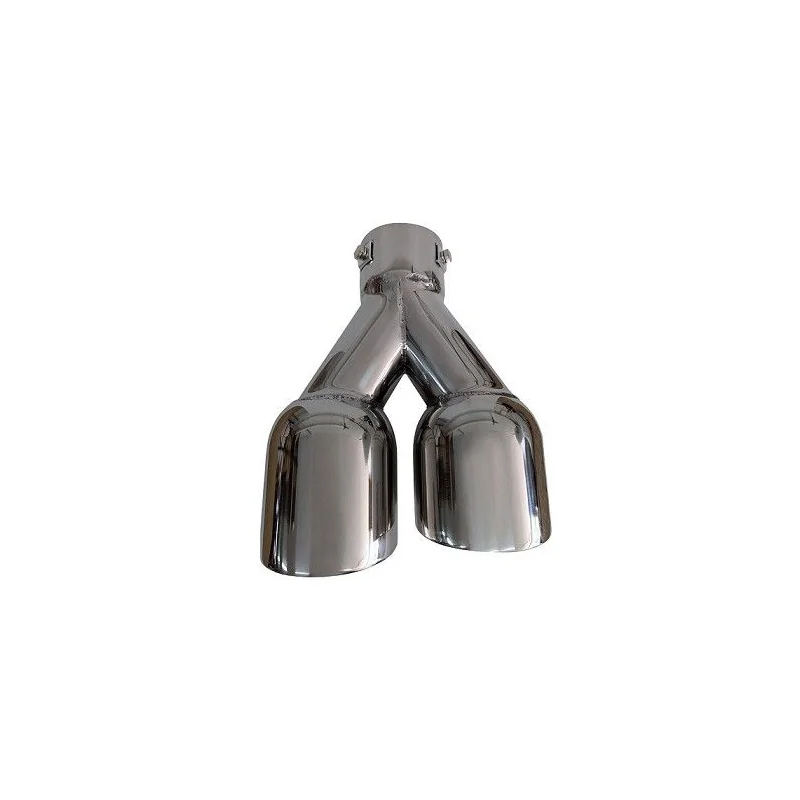 ACT COL 5061, cola de escape doble en acero inoxidable, 89 mm diámetro