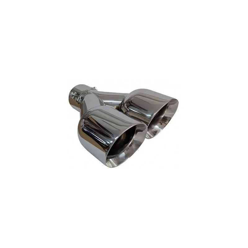 ACT COL 5061, cola de escape con salida doble, universal en acero inox