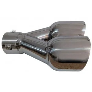 ACT COL 5060, cola de escape con salida doble, universal en acero inox