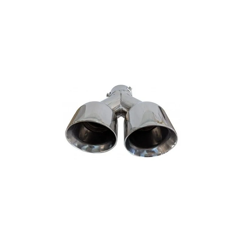 ACT COL 5060, cola de escape doble en acero inox, 89mm de diámtero