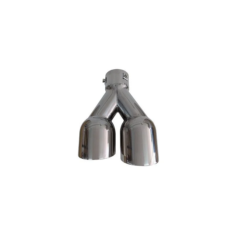 ACT COL 5060, cola de escape doble en acero inoxidable, 89 mm diámetro