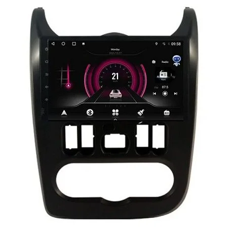 Navegador Dacia Duster, Logan, Sandero, 2010 2012, Android 15, negro