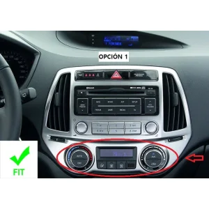 Radio navegador Hyundai i20 (2008 2014) (Aire acondicionado automático)