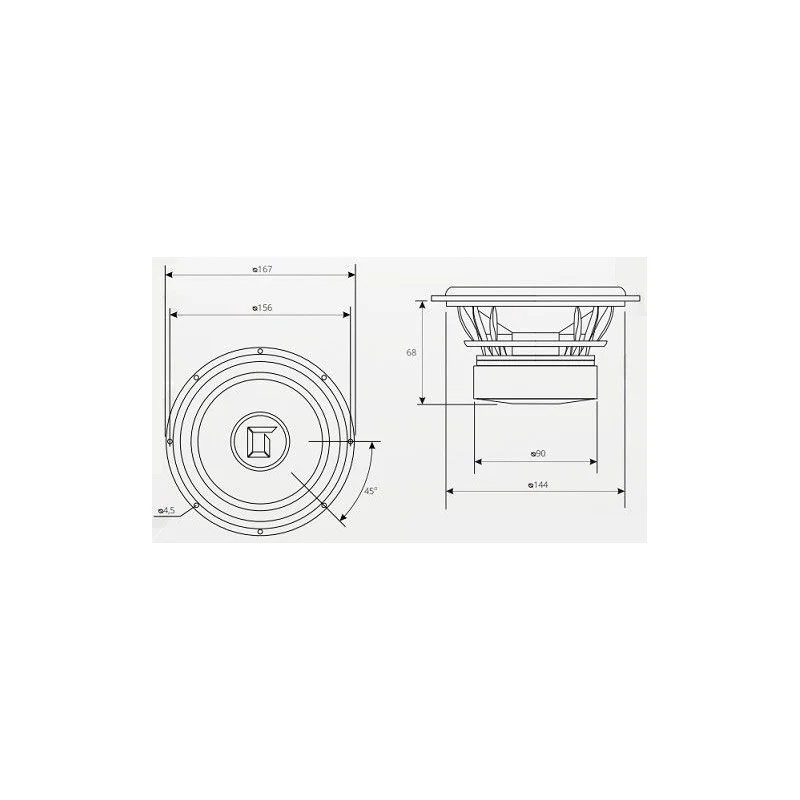 Woofers Gladen Audio SIGMA 165, medidas
